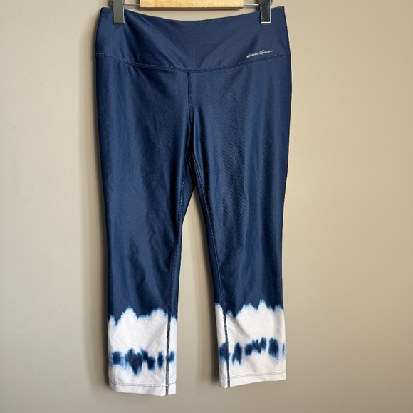 Eddie Bauer Women's Performance‎ Athletic Capri Yoga Legging Pants Blue Small - Picture 1 of 12